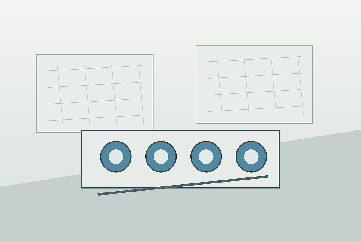 Illustration of medical mold components in a clean tray