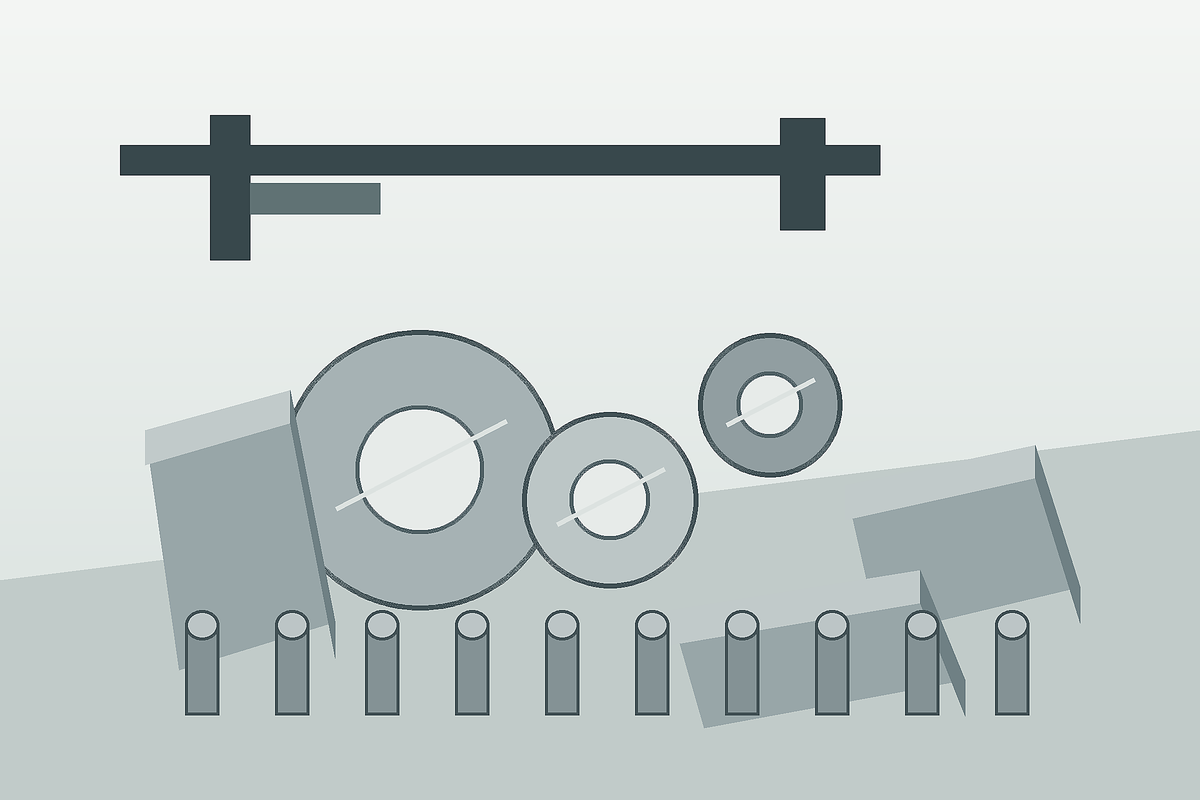 Illustration of precision mold parts with caliper and machined rings